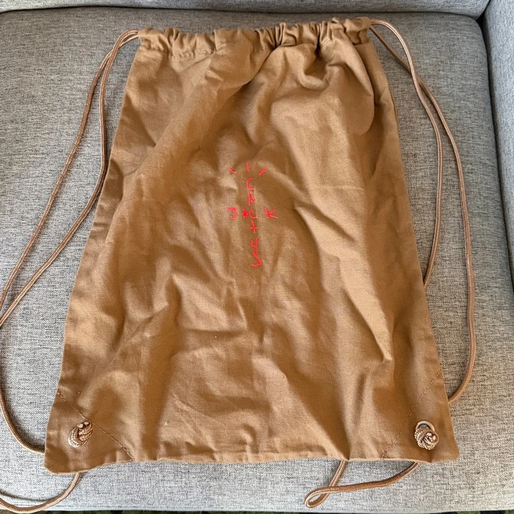 Travis Scott Cactus Jack Jordan 6 British Khaki drawstring backpack